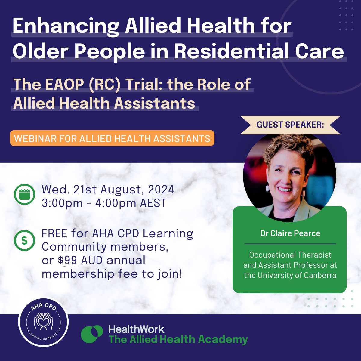 Enhancing Allied Health for Older People in Residential Care - The Role of Allied Health Assistants